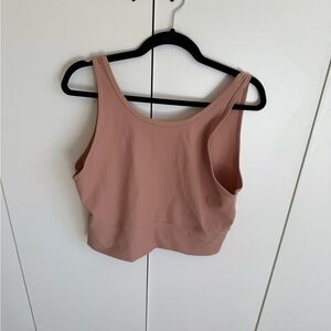 Women's Ribbed Crop Tank Top - Blush